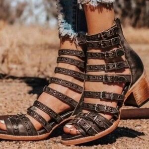 Freebird Cassandra leather booties